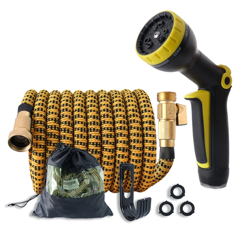 wholesale  Brass Connector Double Natural Latex customized colors flexible garden hose