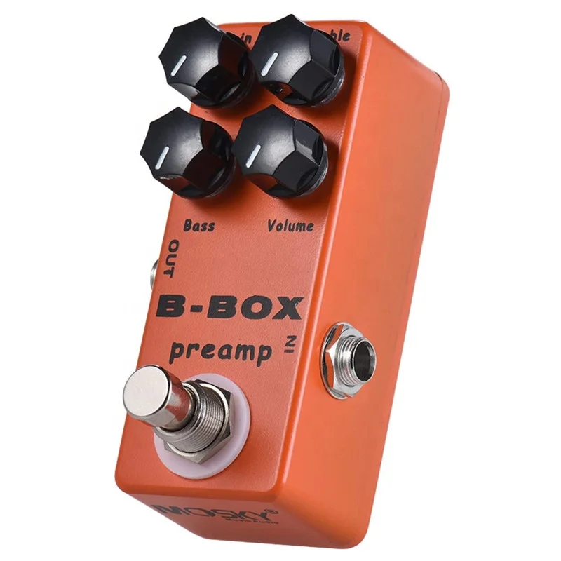 Mini B-Box Preamp Pedal Electric Guitar Effect with Overdrive Function Guitar Pedal