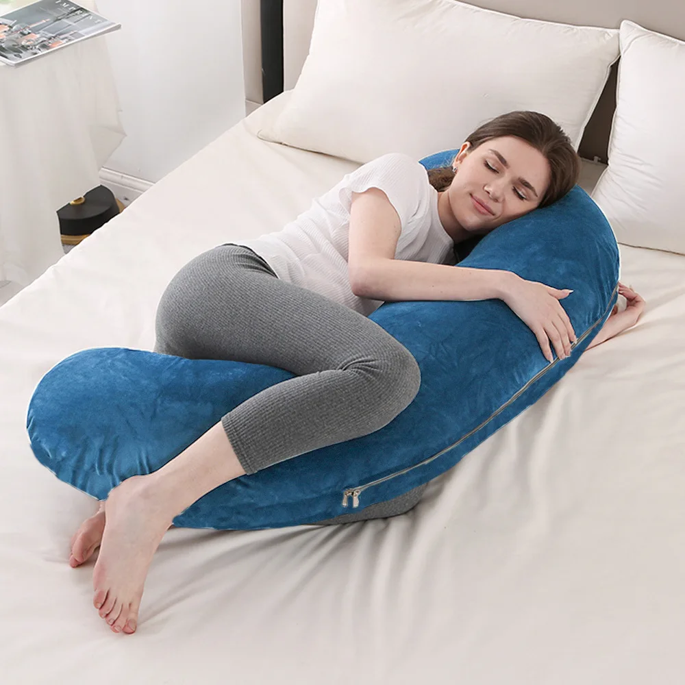 New arrival Custom Wholesale C-Shaped Super Soft Cotton Full Pregnancy Pillow & Maternity Body Pillow For Pregnant