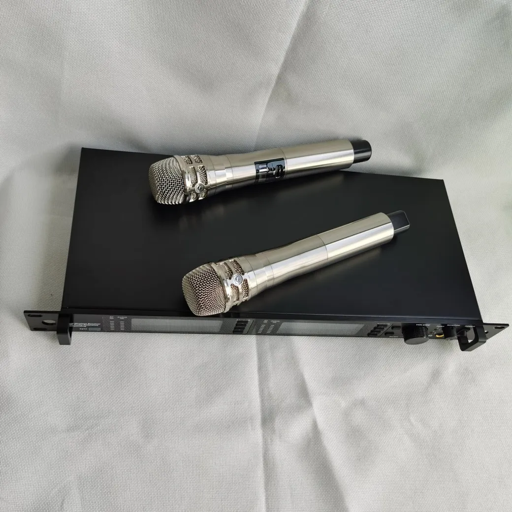 High-End Digital Wireless Microphone System AD4D-II Silver KSM8 Handheld ADX2 DJ Karaoke Stage Singing Vocal Mic