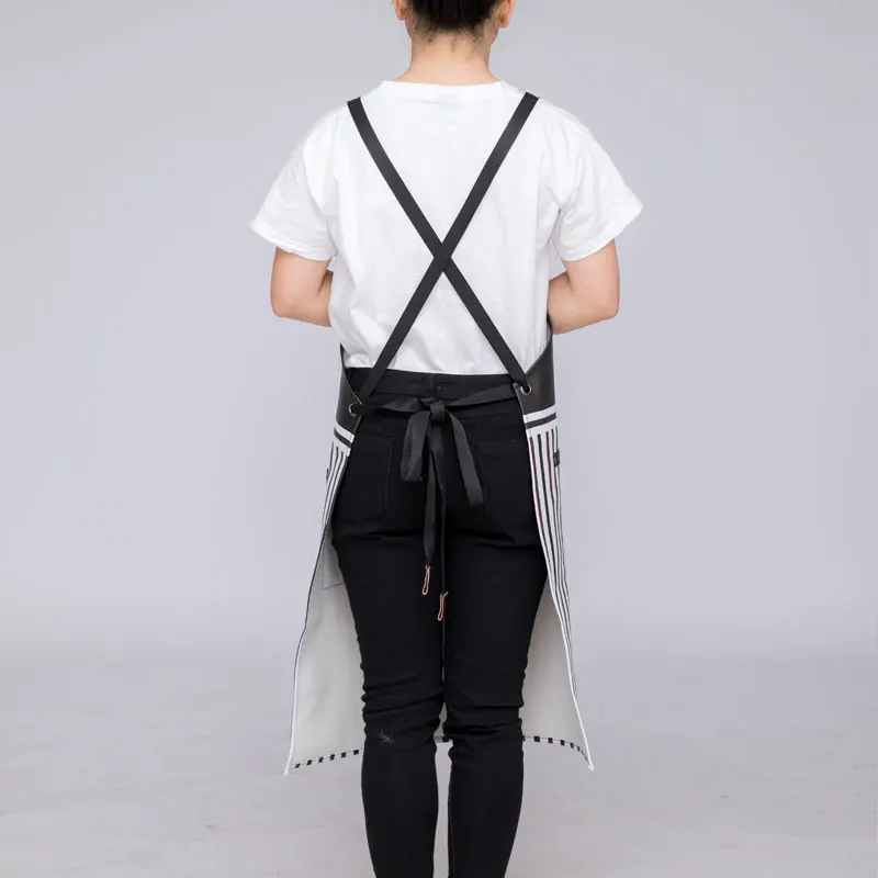 private labels Leather Salons Apron for Hair Cutting Cape Barber Pocket Hair Cutting Dyeing Cape drop shipping