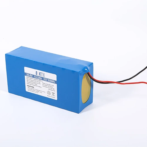 China supplier rechargeable lithium ion battery pack 25.6v 13.2ah for solar power system/LED panel light/stage audio