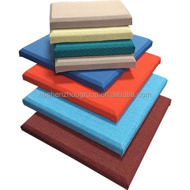 Sound Absorbing Wall Panels Fabric Wrapped Acoustic Wall Panel Fiber Glass Wool Core Decorative Wall Panel