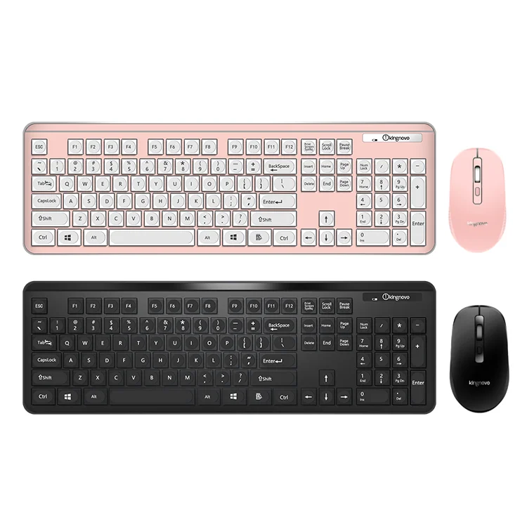 Full Size Chocolate Slim Ergonomic Mouse & Keyboards Gaming Office Professional Wireless Keyboard And Mouse Combo
