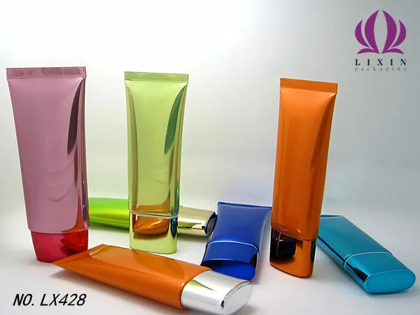 
150g 150ml electroplating flat tube glossy flat oval slimming cream body lotion cosmetic packaging tube 