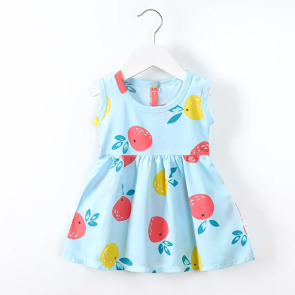 Summer new girls cotton silk princess dress 0-8 years old baby girl nightdress wholesale