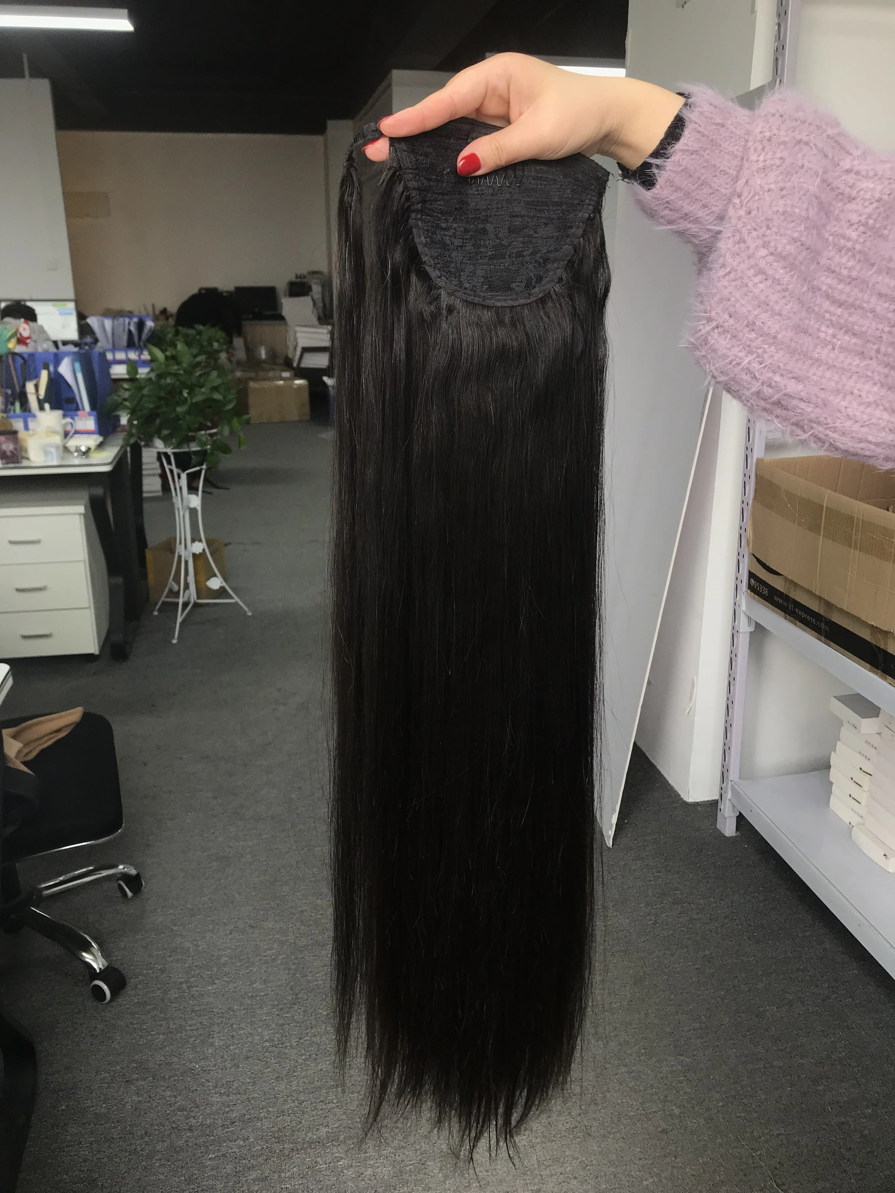 Kinky Curly Drawstring Ponytail Human Hair Ponytails Cheap 100 Grams 130grams 200grams 100% Remy Straight Brazilian Hair