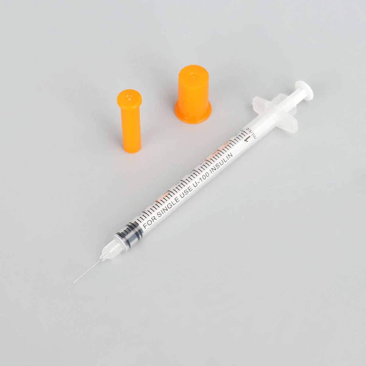 Wholesale Price Orange Disposable Insulin Syringe with Ultra Fine Needle u100  U40