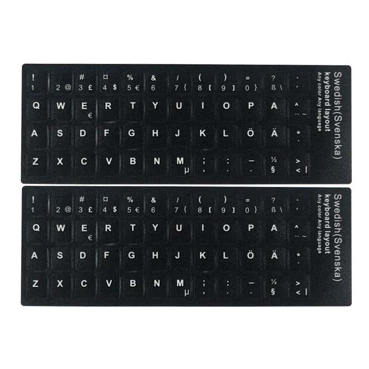 Factory Wholesale Laptop Keyboard Stickers Swedish Language Keyboard Sticker
