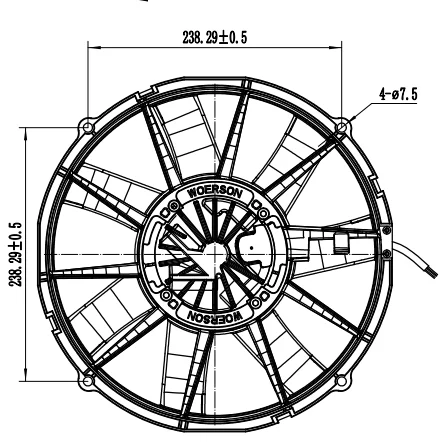 China manufacture 12v  12 inch  bldc fan condensing  fan replace SPAL