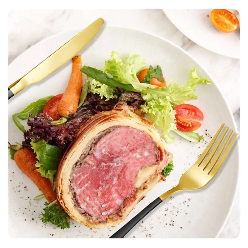 High Grade Flatware Western Food Eating Utensils Knife Fork Spoon 410 Stainless Steel Silverware Cutlery Set