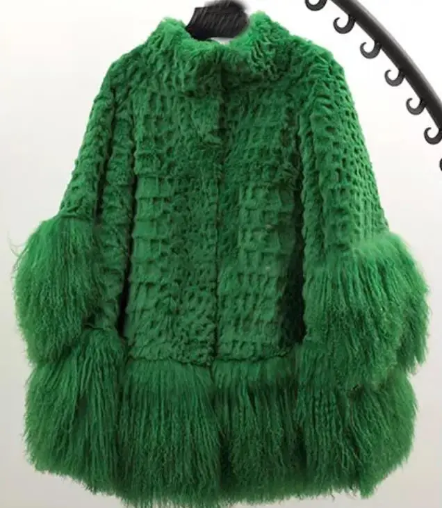China Factory Hot Sale New Fashion Bright Color Fur Coat for Women Drop Ship