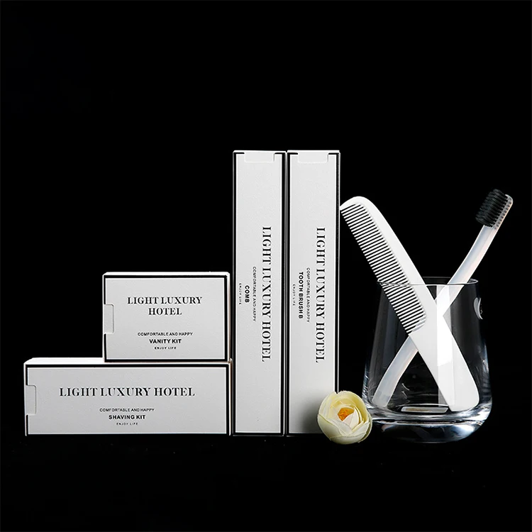 S&J Light Luxury Disposable Cosmetics Bathroom Toiletries Kit Hotel Guestroom Amenities Supplies Mini Bottle Hospitality