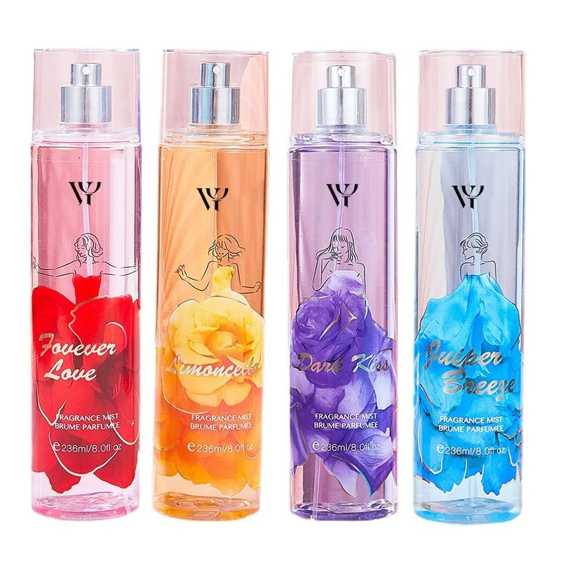 High Quality Hot Selling 236ml Floral Fruity Women Body Spray Perfume Long Lasting Body mist Fragrance Custom Logo Eau De Parfum