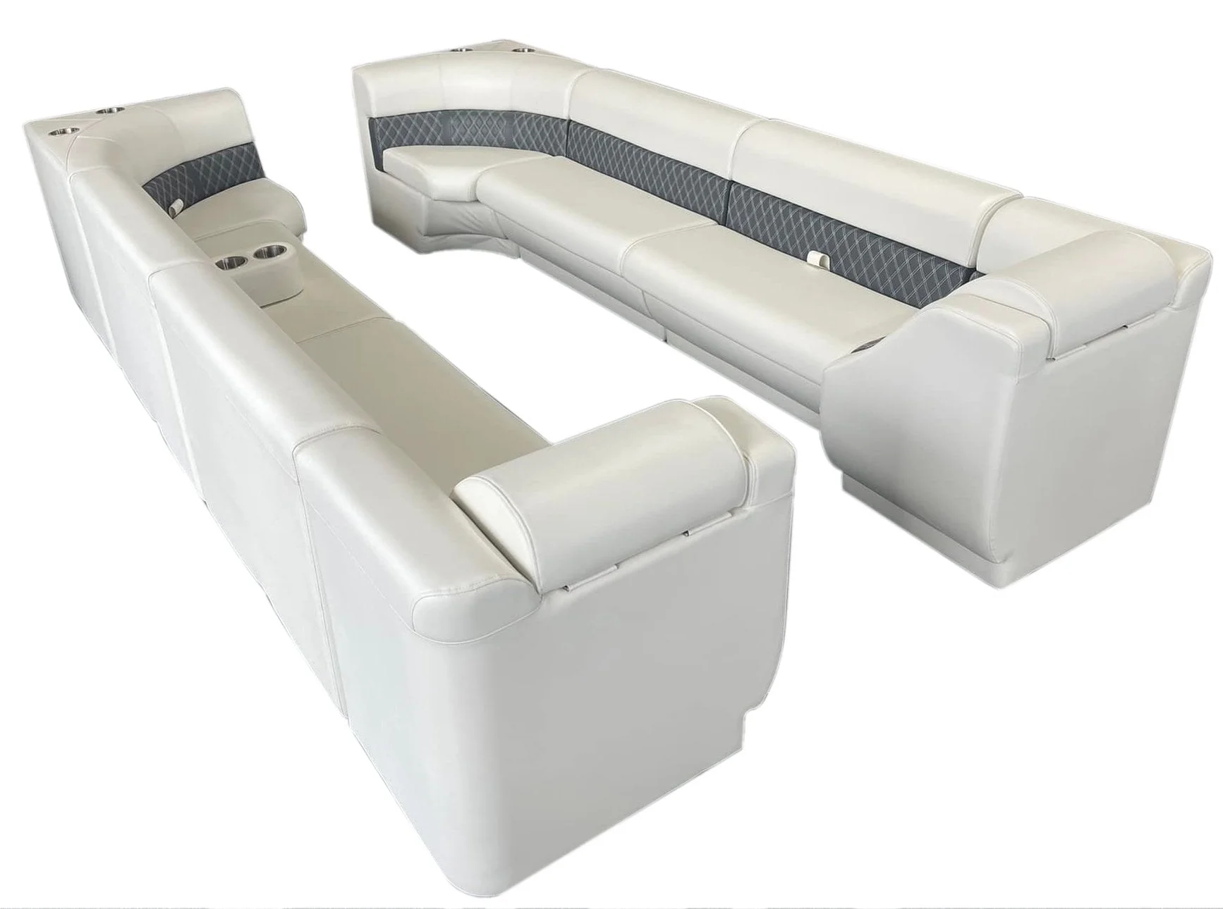 Factory directly Marine Luxury Comfort Pontoon Furniture Sofa Pontoon boat sofa series Corner without cup holder