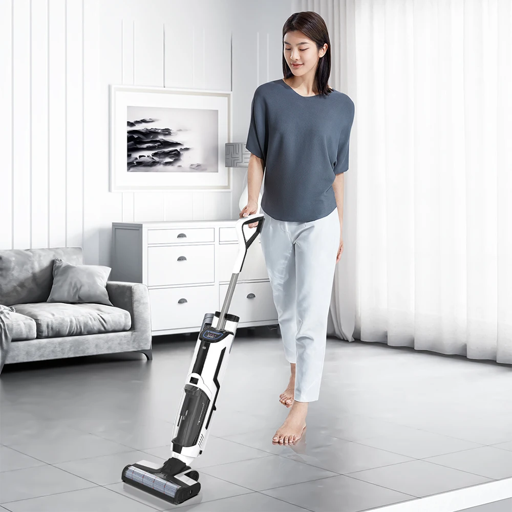 2021 Oem Wet And Dry Floor Vacuum Cleaner Rechargeable Carpet Vacuum Cleaner Floor Washer Wet Mop F1