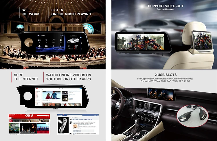 YZG 10.25" 4 Core Carplay Upgrade Radio Video Navigation Multimedia DVD Player GPS Used for Lexus CT200h Android RHD