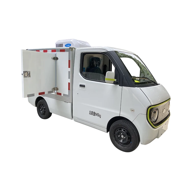 4 wheels Electric Refrigerated Ice Box Trucks Food Delivery Truck for Sale