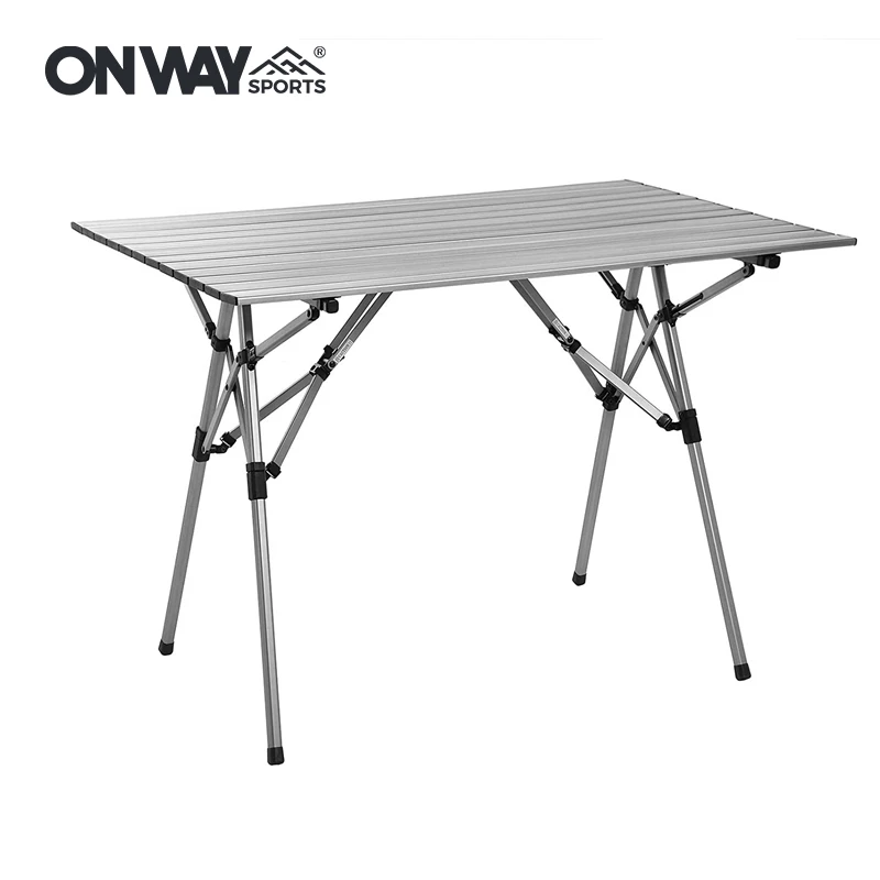 Onwaysports Lightweight Aluminum Outdoor Portable Folding Picnic Table for Camping