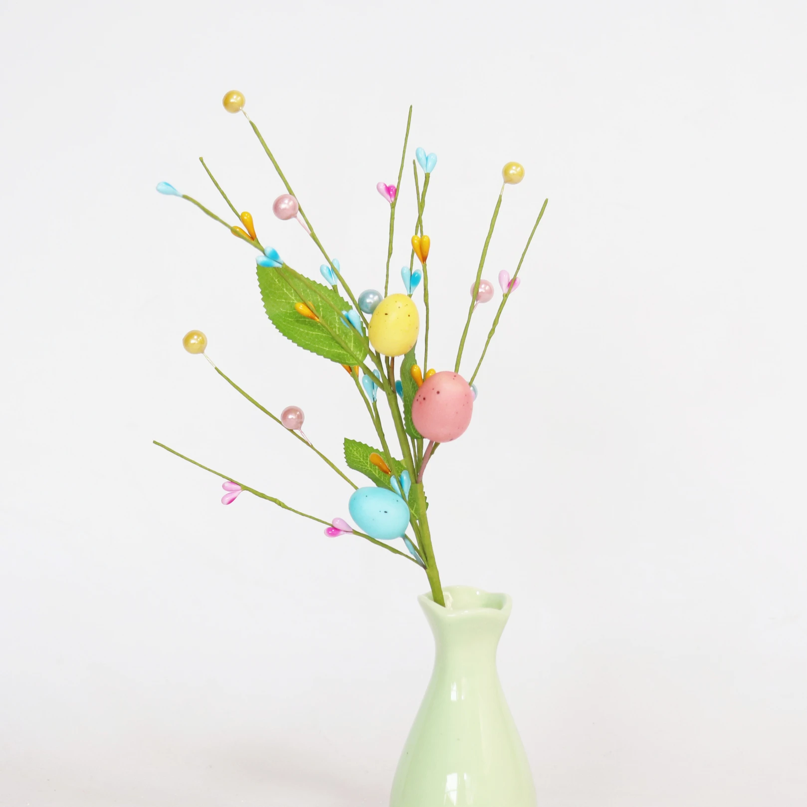 New Pearl color artificial berry color eggs spring Easter home decoration hand-rolled paper DIY  branch wedding decoration