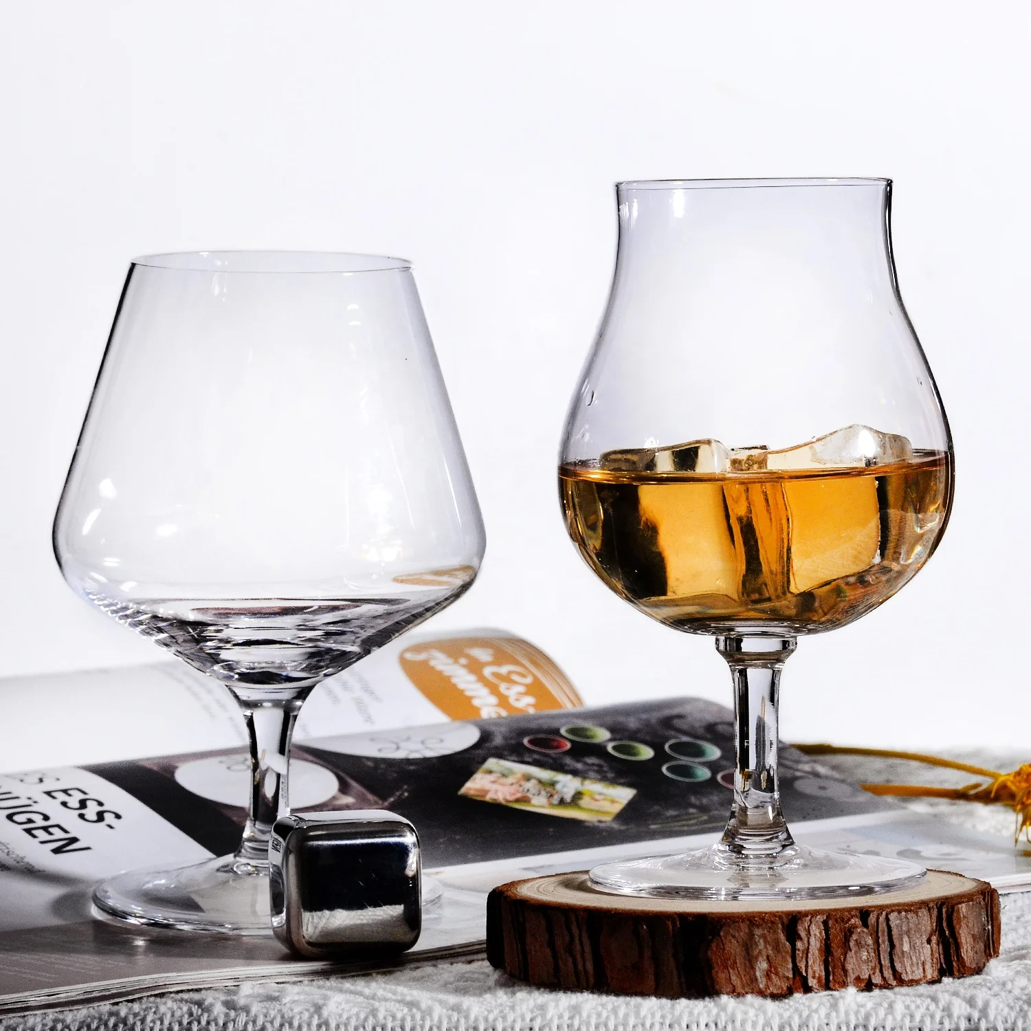 Samyo 500ml Custom Printing logo Hand Blowing Crystal Snifter Glass cognac Brandy Glasses