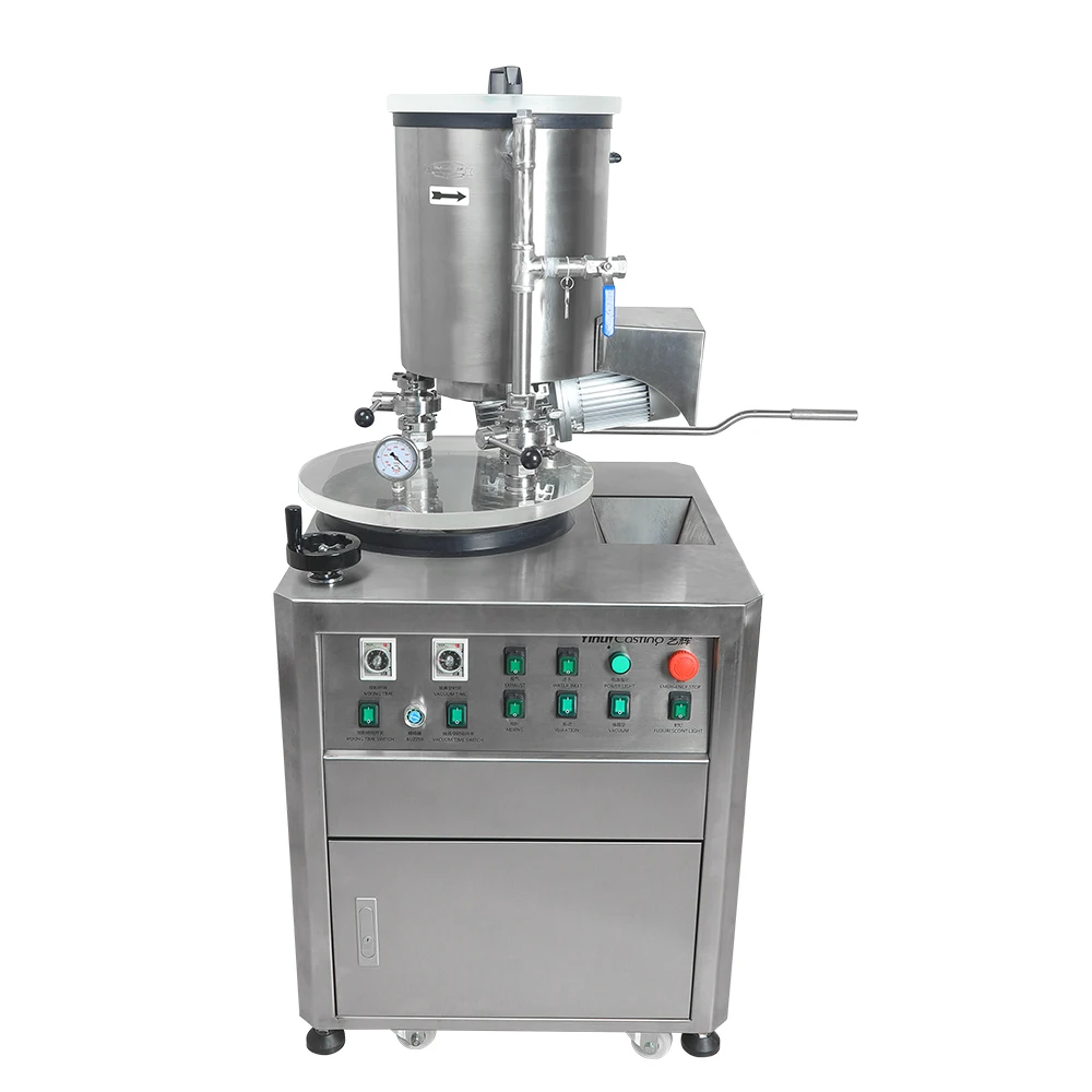 Stainless steel jewelry machine investment powder mixer automatically mixing powder to make plaster mold
