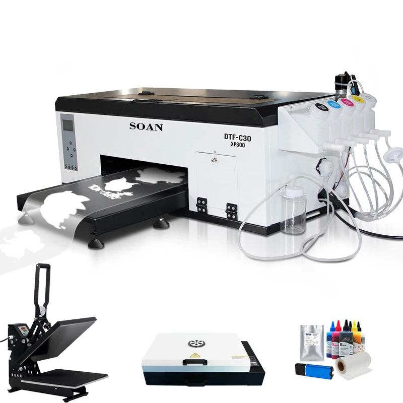 Soan Newest 13inches 33cm XP600 DTF Printer a Set Of Combinations Heat Transfer Pet Film With Oven Ink Powder Roll Film for  DIY