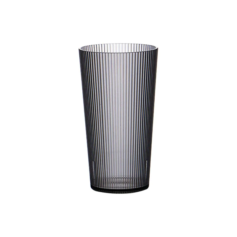 Vertical Grain Fruit Juice Milk Mouthwash Acrylic Plastic Beer Bar Wine Beverage Transparent Pc Water Drinking Cup