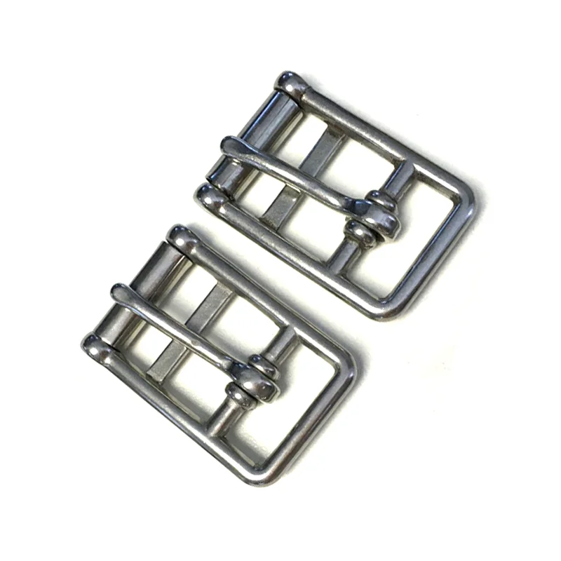 Carosung Wholesale Custom 1 Inch Stainless Steel Bridle Buckle Double Bar Horse Girth Belt Roller Pin Buckles Halter Hardware