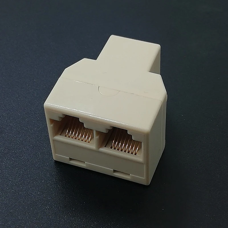 RJ45 3 Way Network Cable Splitter RJ45 Female to 2 RJ45 Female Lan Ethernet Cable Splitter Coupler Plug Extender