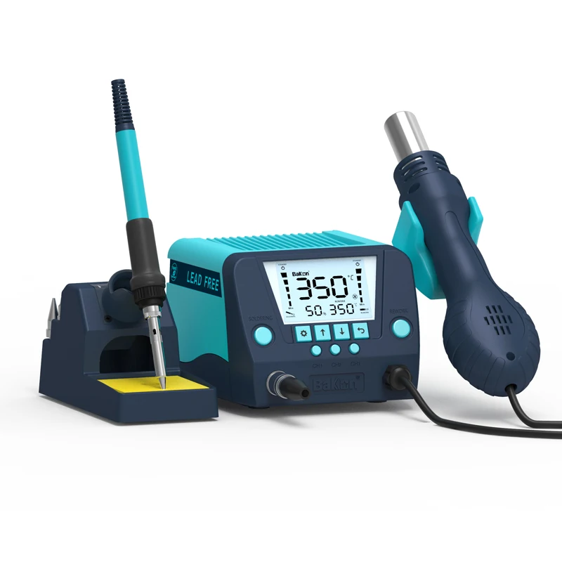 Bacon 220V 240V Fusible Air Gun 2 in 1 Soldering Station
