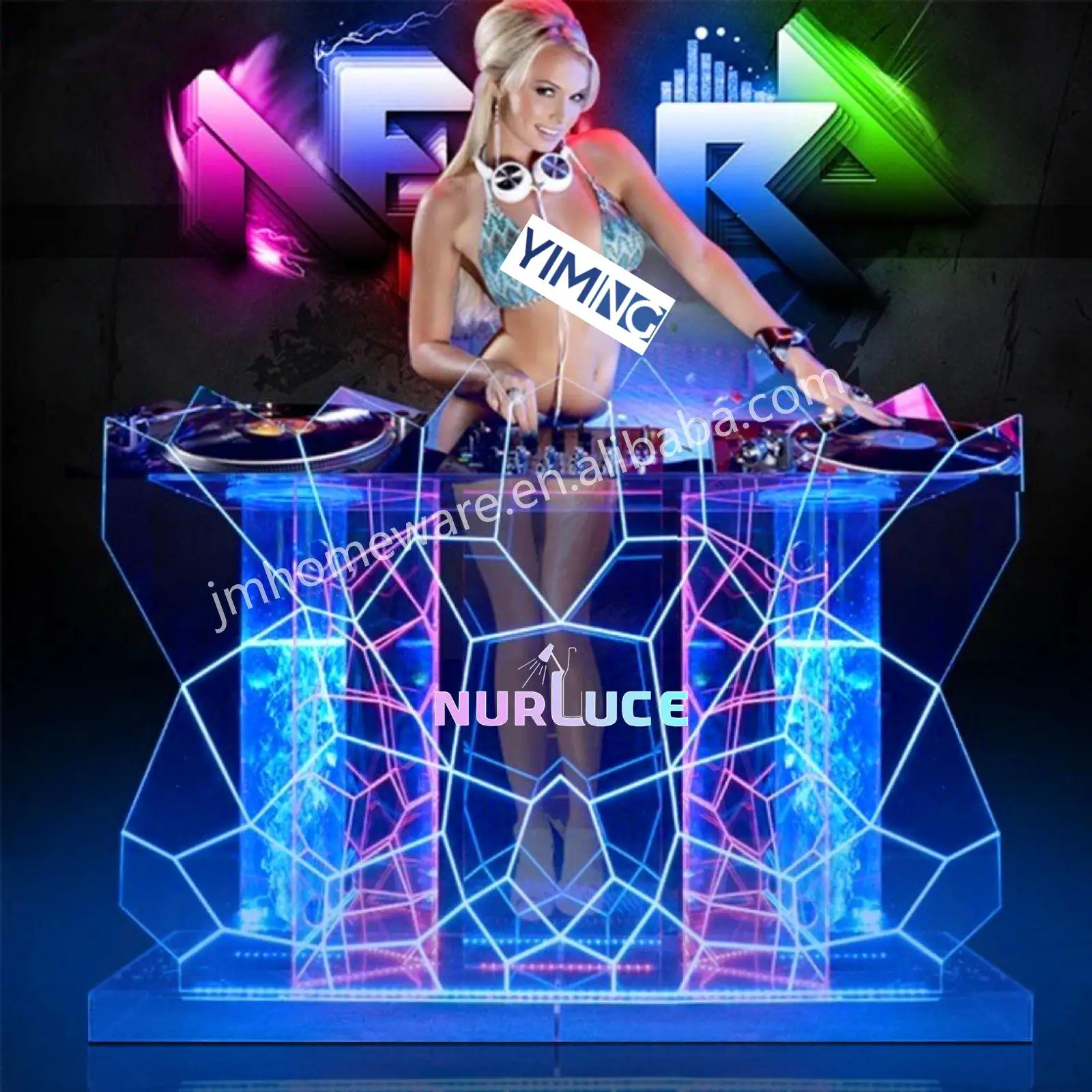 Заводская поставка диджейский сценический стол светодиодный светильник барный диджейские настольные подставки и столы