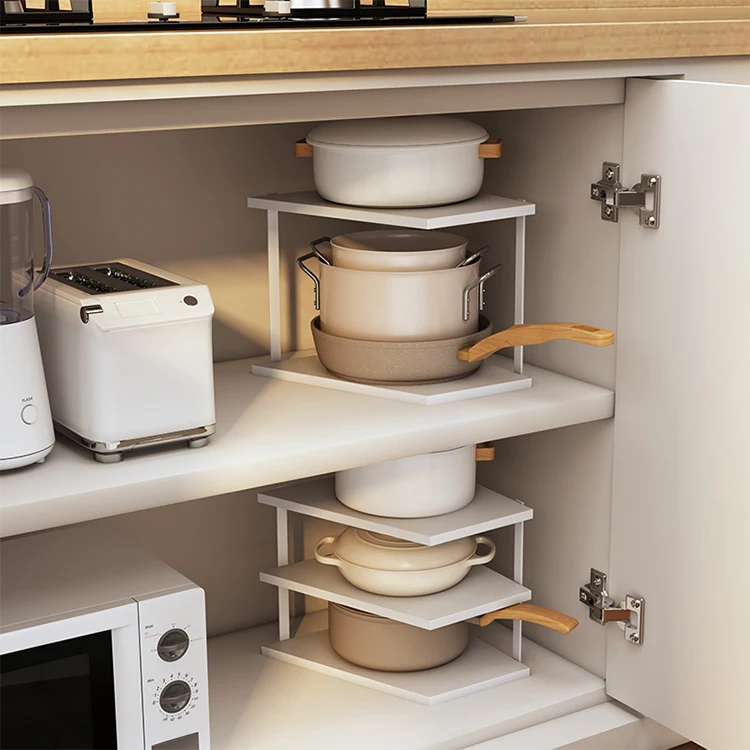 2-Layer home fashion metal kitchen racks organizer storage holders