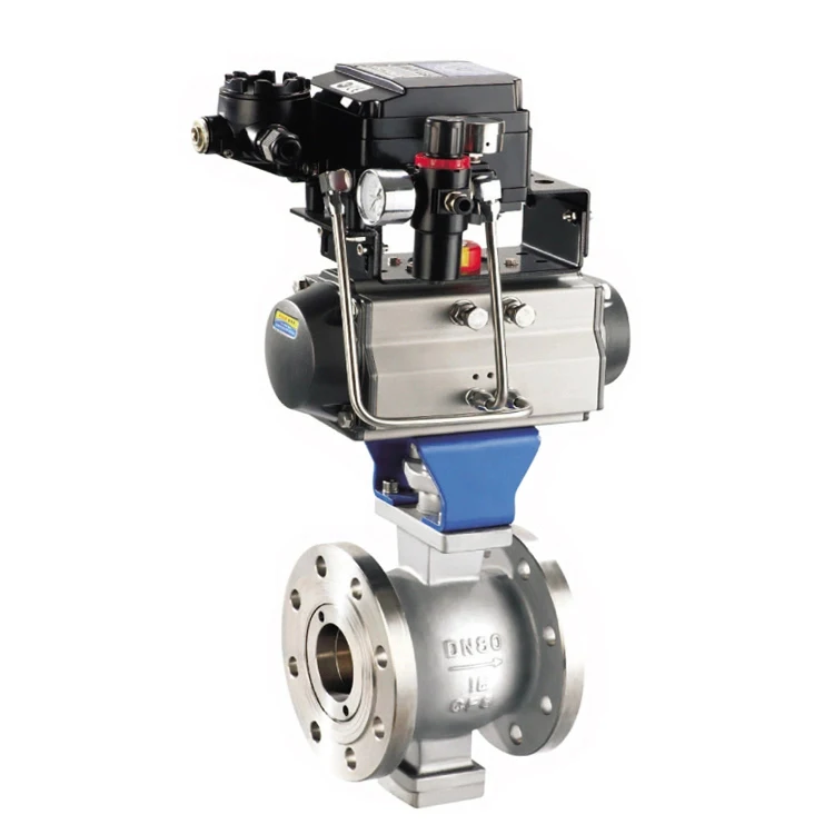 OEM Custom Ball Valve With Pneumatic Drive Dn15-Dn300 Pneumatic Segment Ball Valve