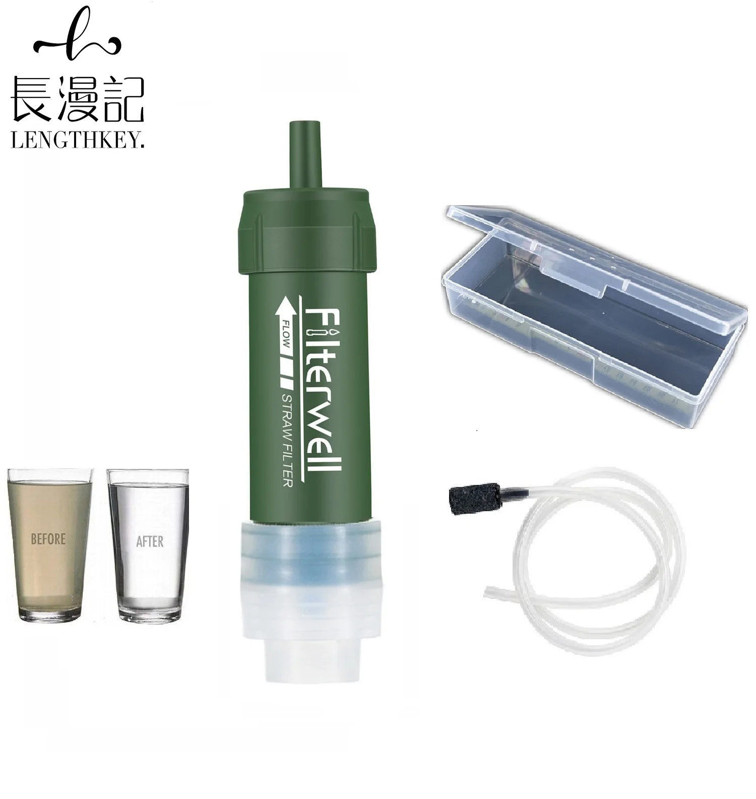 2022 popular outdoor survival drinking machine wild first aid filter water purifier survival toolbox