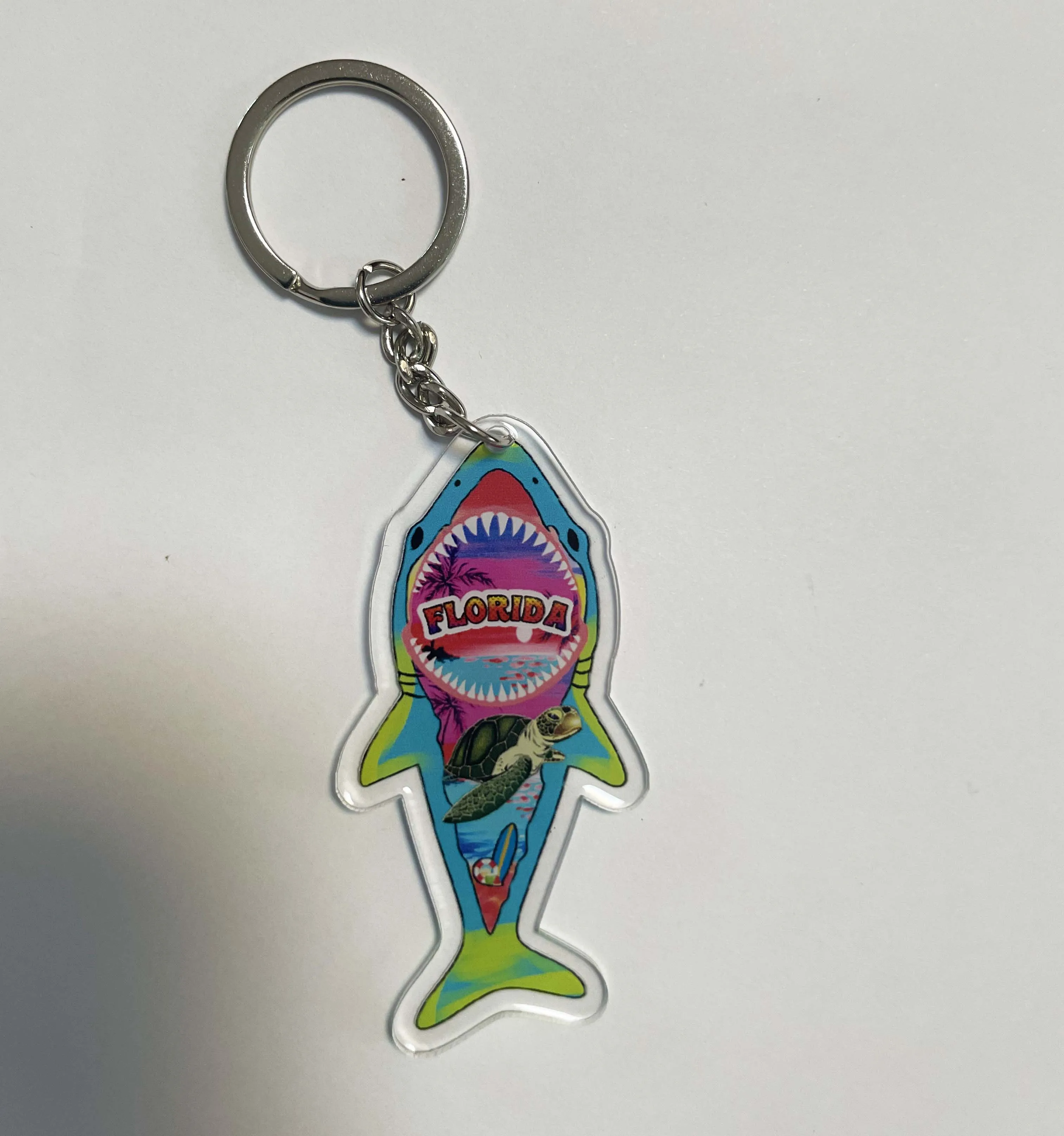 new beach tourist product shark design key chain