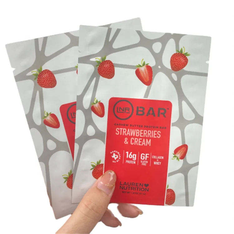 Custom Cashew Butter Protein Bar Packaging Bags