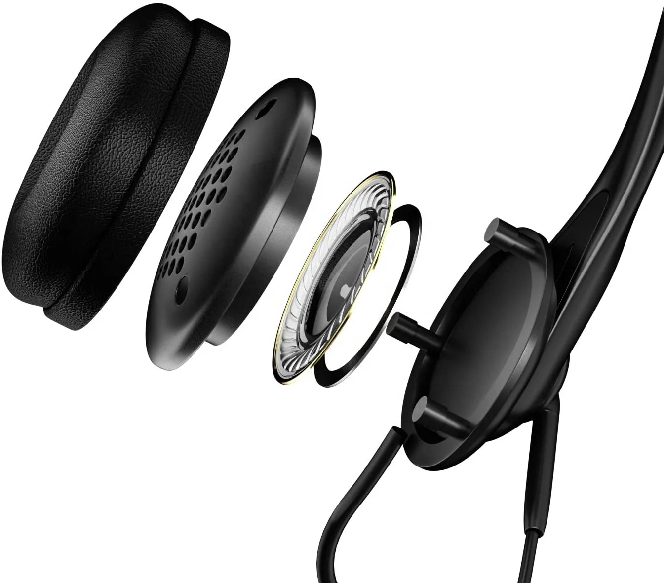 Single 3.5mm Jack Mobile Phone/Laptop Headset Call Center Noise Cancelling Headphone With Microphone