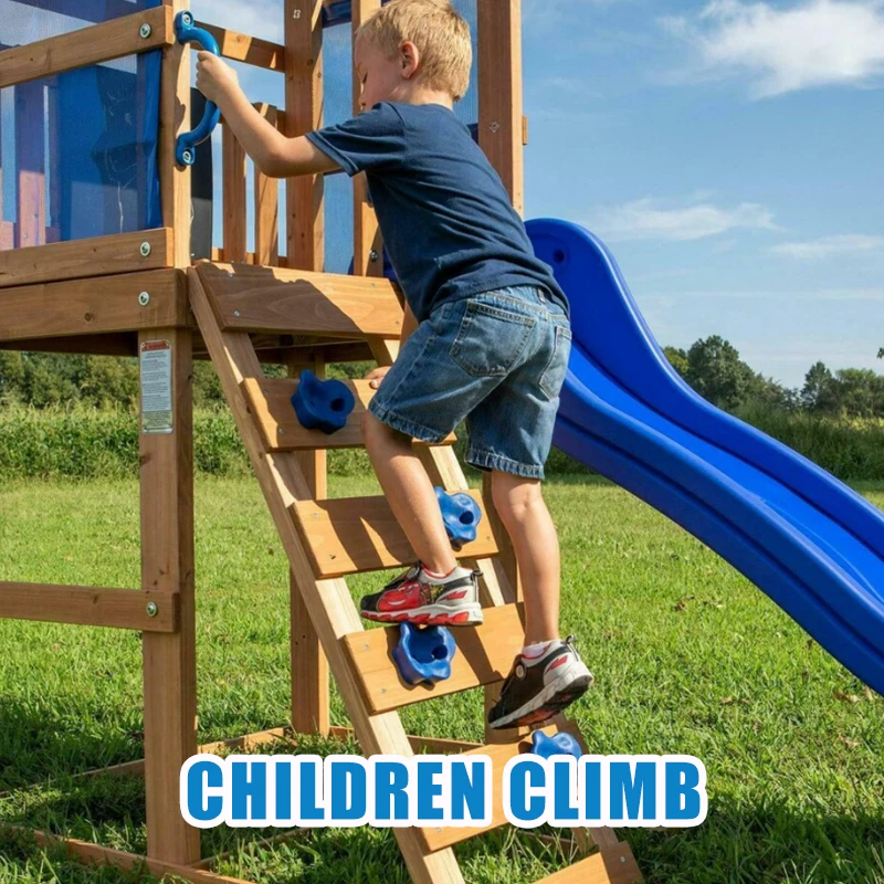 Xiair Cute Squirrel Play Center Wooden Swing Set Outdoor Backyard Slide And Climber Wooden Playground For Kids