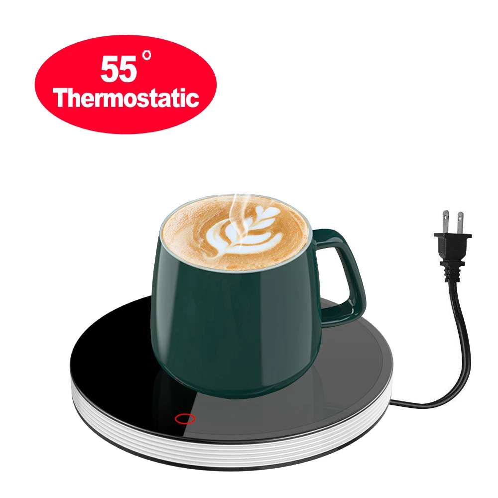 OEM custom electric self heating temperature control ceramic cup tea carafe coffee smart mug warmer