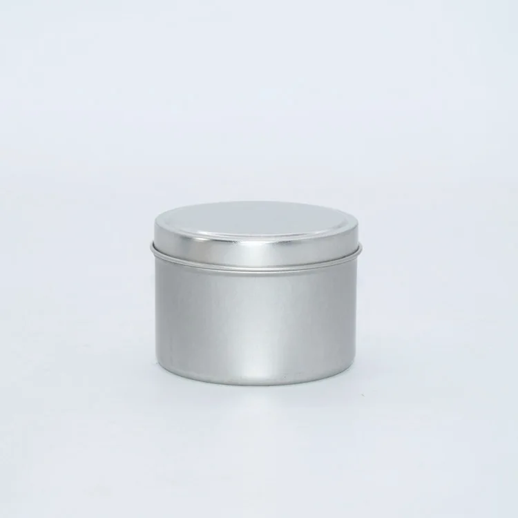 Wholesale Silver Empty Can Round Containers 2oz 4oz 6oz 8oz Metal Tins for Candles