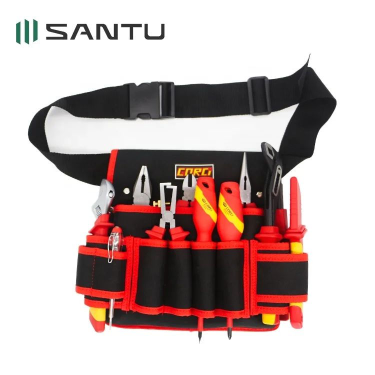 Hot Sale Santu 10 PCS G2010005 1000V VDE Tools Electrical Insulated Electrician Tool Plier Screwdriver Nylon Bag Sets