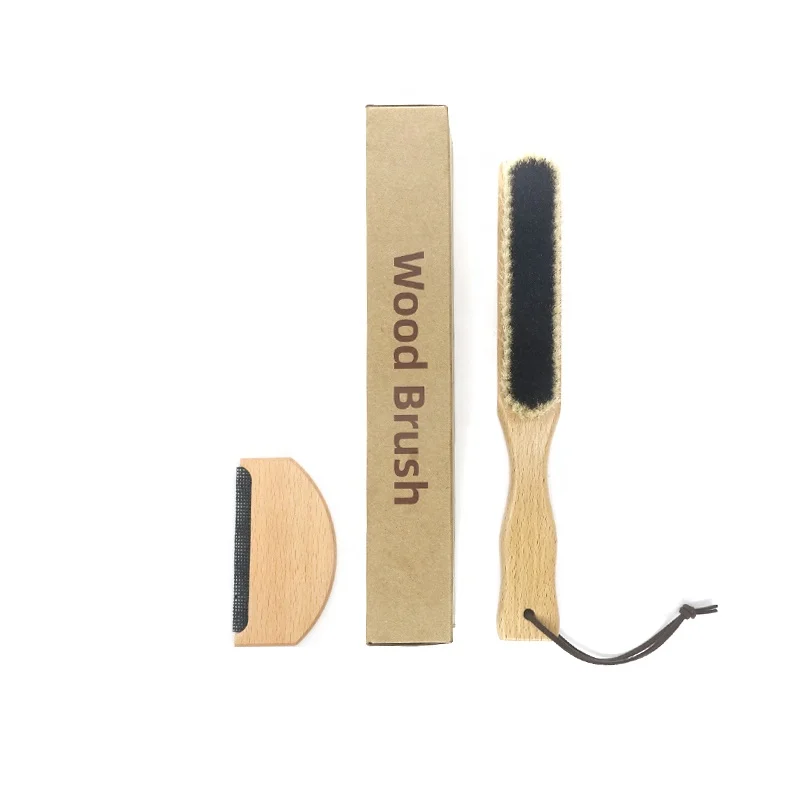 Wood Fabric Sweater Shaver Lint Remover Comb and Brush Combo Pack for Care Clothes ,Set of 2