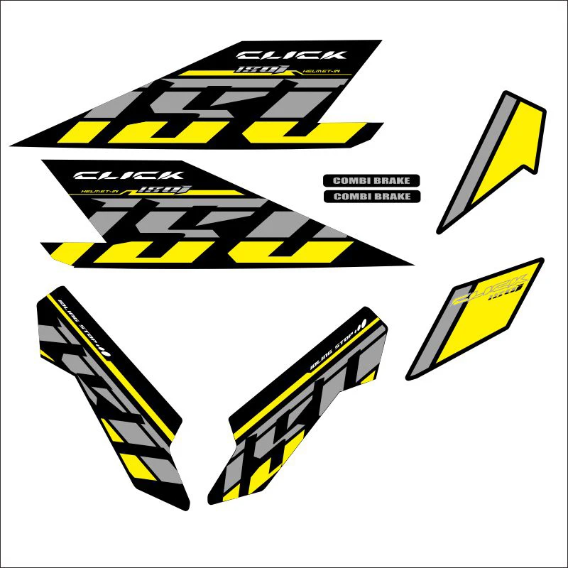 Кликните на 150, модель 2018, мотоциклетная полноразмерная декоративная наклейка, виниловые наклейки на заказ
