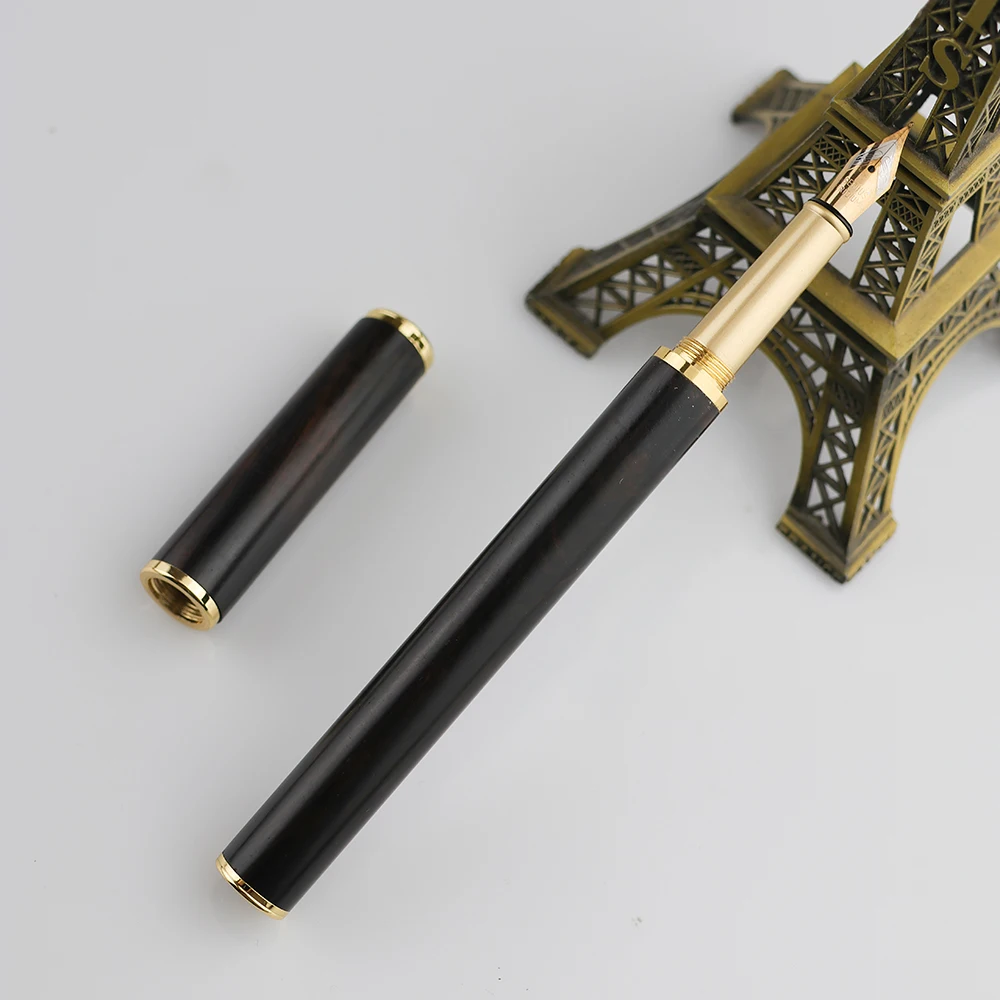 GemFully stock lot pen red wood wooden handmade giant pen calligraphy writing pen set in wooden box