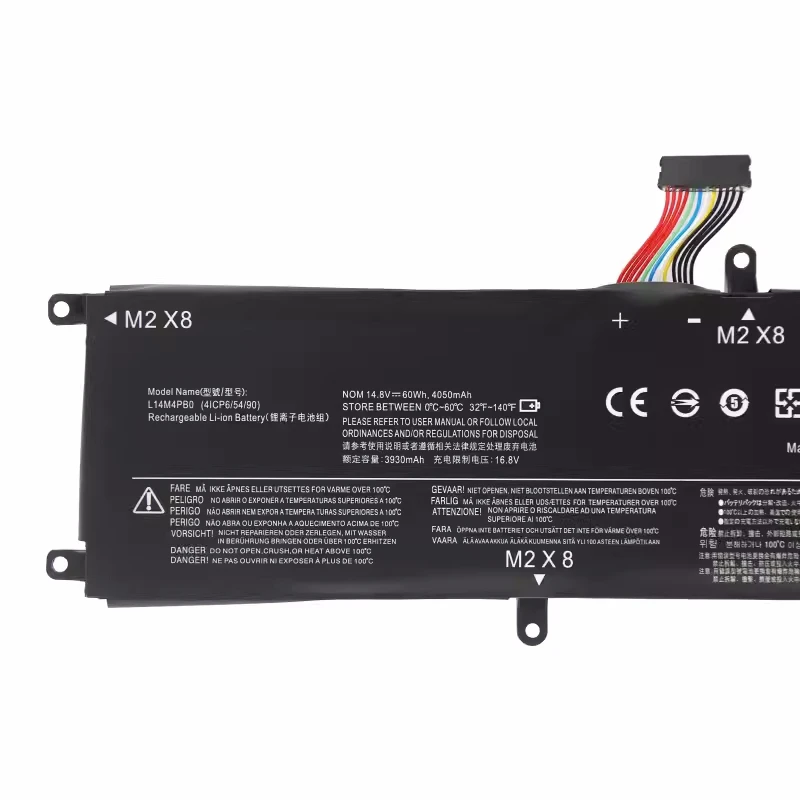 Factory OEM Laptop Battery 14.8V 60Wh L14M4PB0 For Lenovo Legion Rescuer 14 15 Series 14ISK 14ISE 14IFI Notebook Lithium Battery