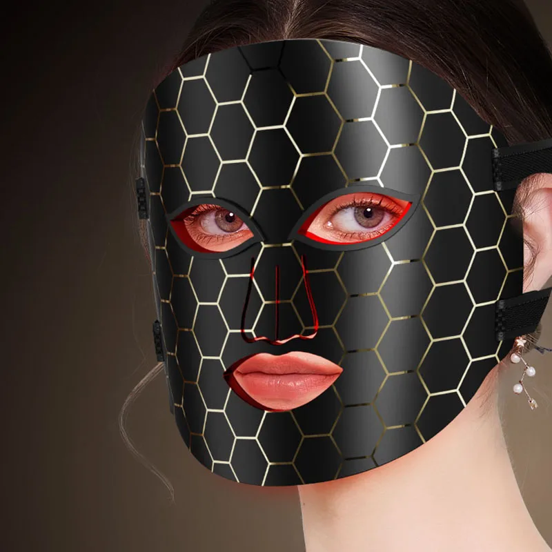 Household LED Photon Skin Rejuvenation Mask Infrared Illuminating Beauty Instrument New Silicone Phototherapy Led Mask