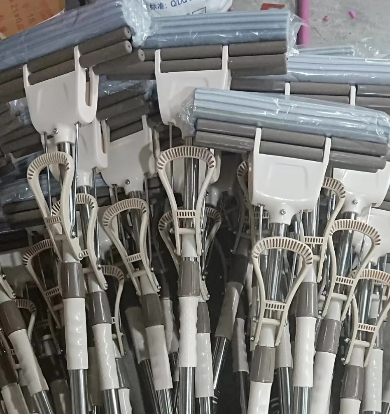 YINGPEI Wholesale Floor Double Sides Telescopic Handle Folding Pva Mop Sponge Mop With Steel Handle