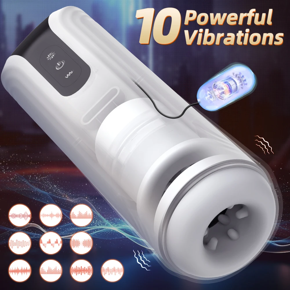 10 speeds vibration automatic masturbation cup sex toy vaginal realistic Masturbation Cup for Man