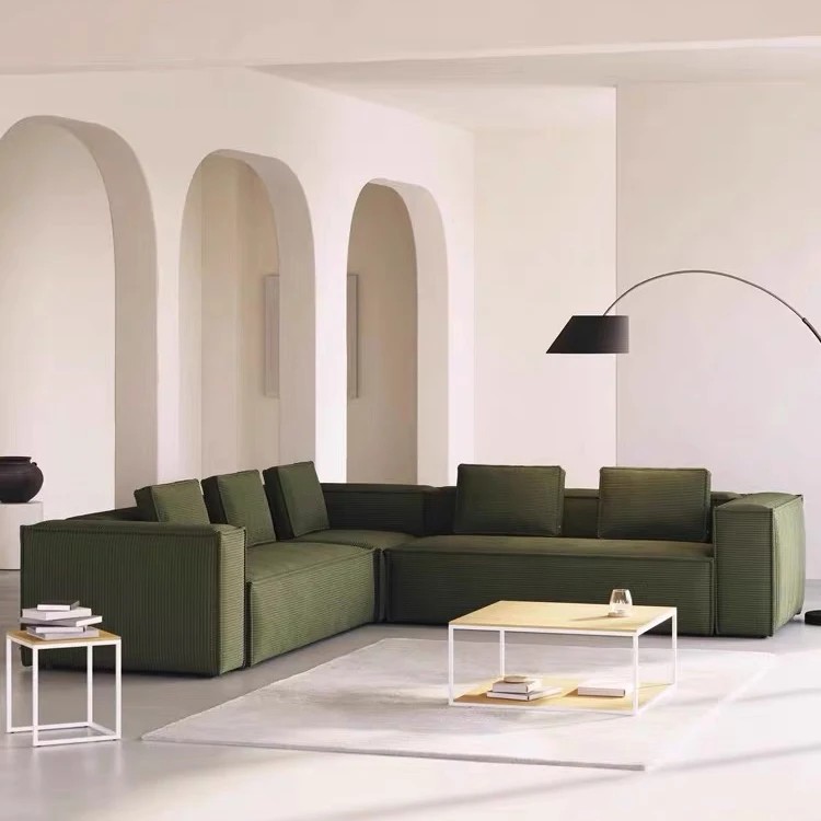 Household Office Sofa  Furniture High Resilience Sponge L-shape Modular Corner Combination Sofa Living Room Furniture